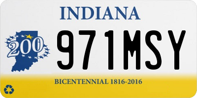 IN license plate 971MSY
