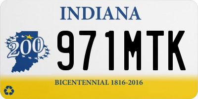 IN license plate 971MTK