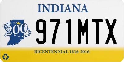 IN license plate 971MTX