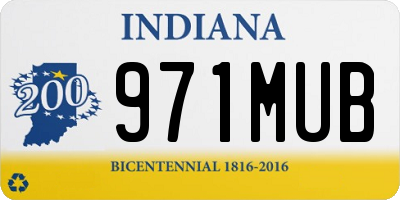 IN license plate 971MUB