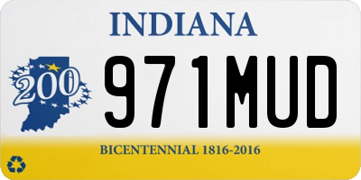 IN license plate 971MUD