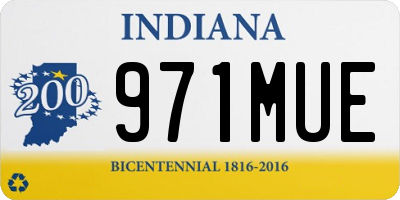 IN license plate 971MUE