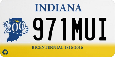 IN license plate 971MUI
