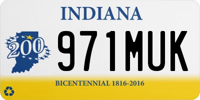 IN license plate 971MUK