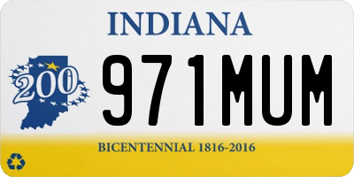 IN license plate 971MUM