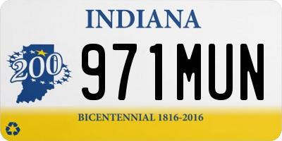 IN license plate 971MUN