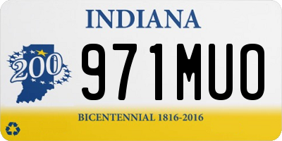 IN license plate 971MUO