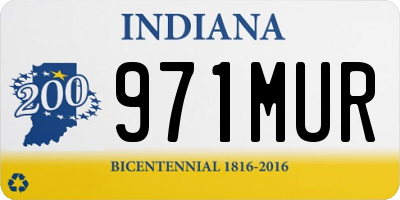 IN license plate 971MUR