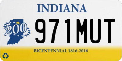IN license plate 971MUT