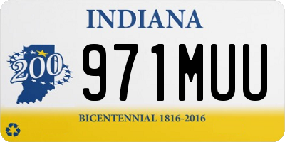 IN license plate 971MUU