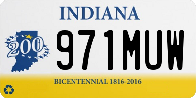 IN license plate 971MUW