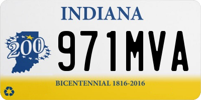 IN license plate 971MVA