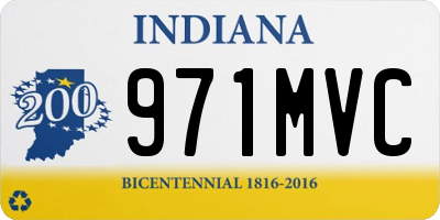 IN license plate 971MVC