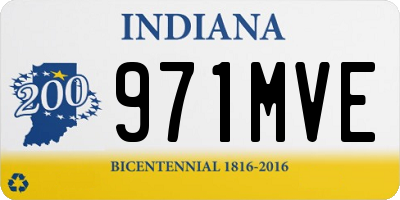 IN license plate 971MVE