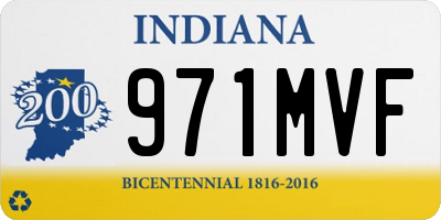 IN license plate 971MVF