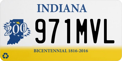 IN license plate 971MVL