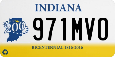 IN license plate 971MVO