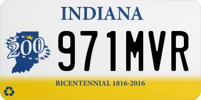 IN license plate 971MVR