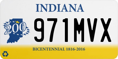 IN license plate 971MVX