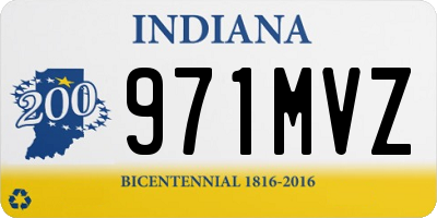IN license plate 971MVZ