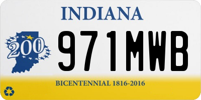 IN license plate 971MWB
