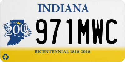 IN license plate 971MWC