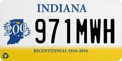 IN license plate 971MWH