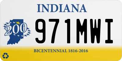 IN license plate 971MWI
