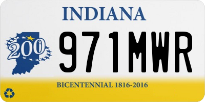 IN license plate 971MWR