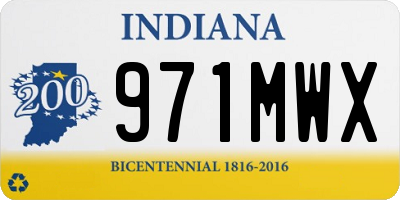 IN license plate 971MWX