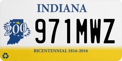IN license plate 971MWZ