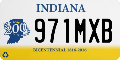 IN license plate 971MXB