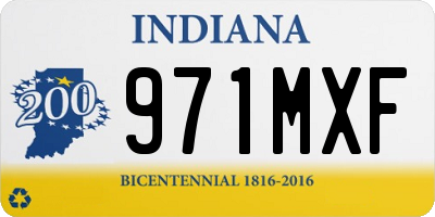 IN license plate 971MXF