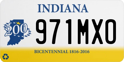 IN license plate 971MXO