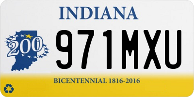 IN license plate 971MXU