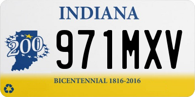 IN license plate 971MXV