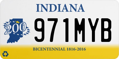 IN license plate 971MYB