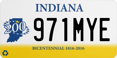 IN license plate 971MYE