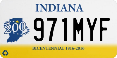 IN license plate 971MYF