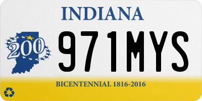 IN license plate 971MYS