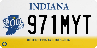 IN license plate 971MYT