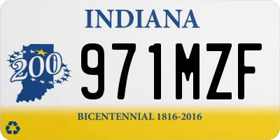IN license plate 971MZF