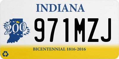 IN license plate 971MZJ