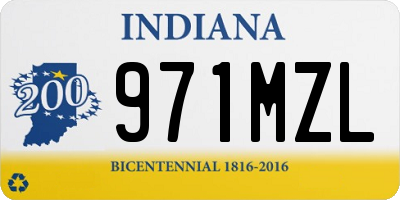 IN license plate 971MZL