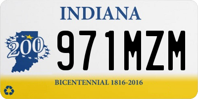 IN license plate 971MZM