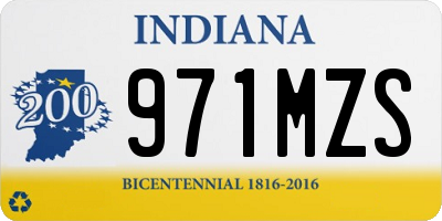IN license plate 971MZS