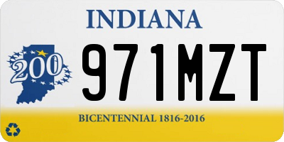 IN license plate 971MZT