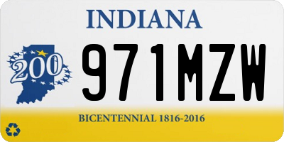 IN license plate 971MZW
