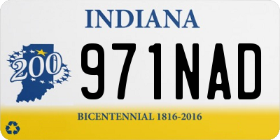 IN license plate 971NAD