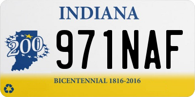 IN license plate 971NAF